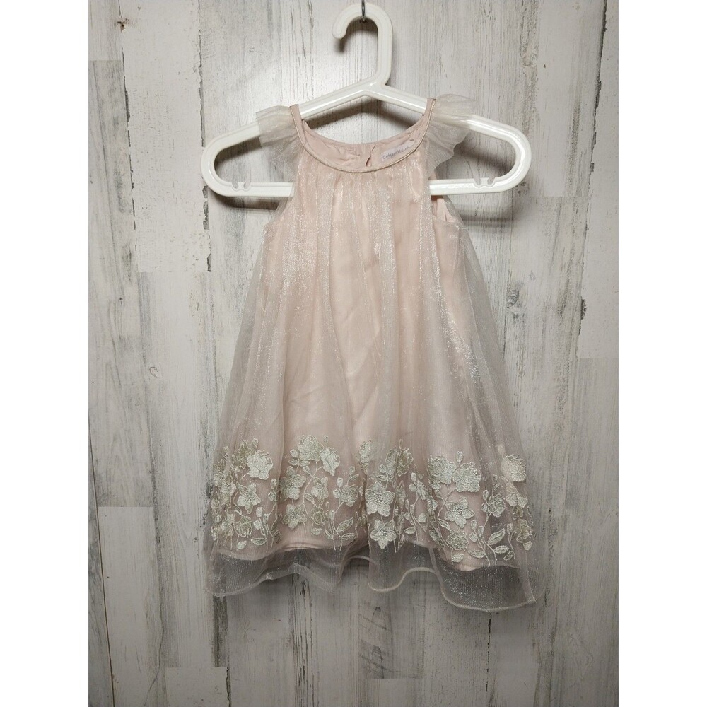 Catherine Malandrino Toddler Sleeveless Pink Gold Dress 4T